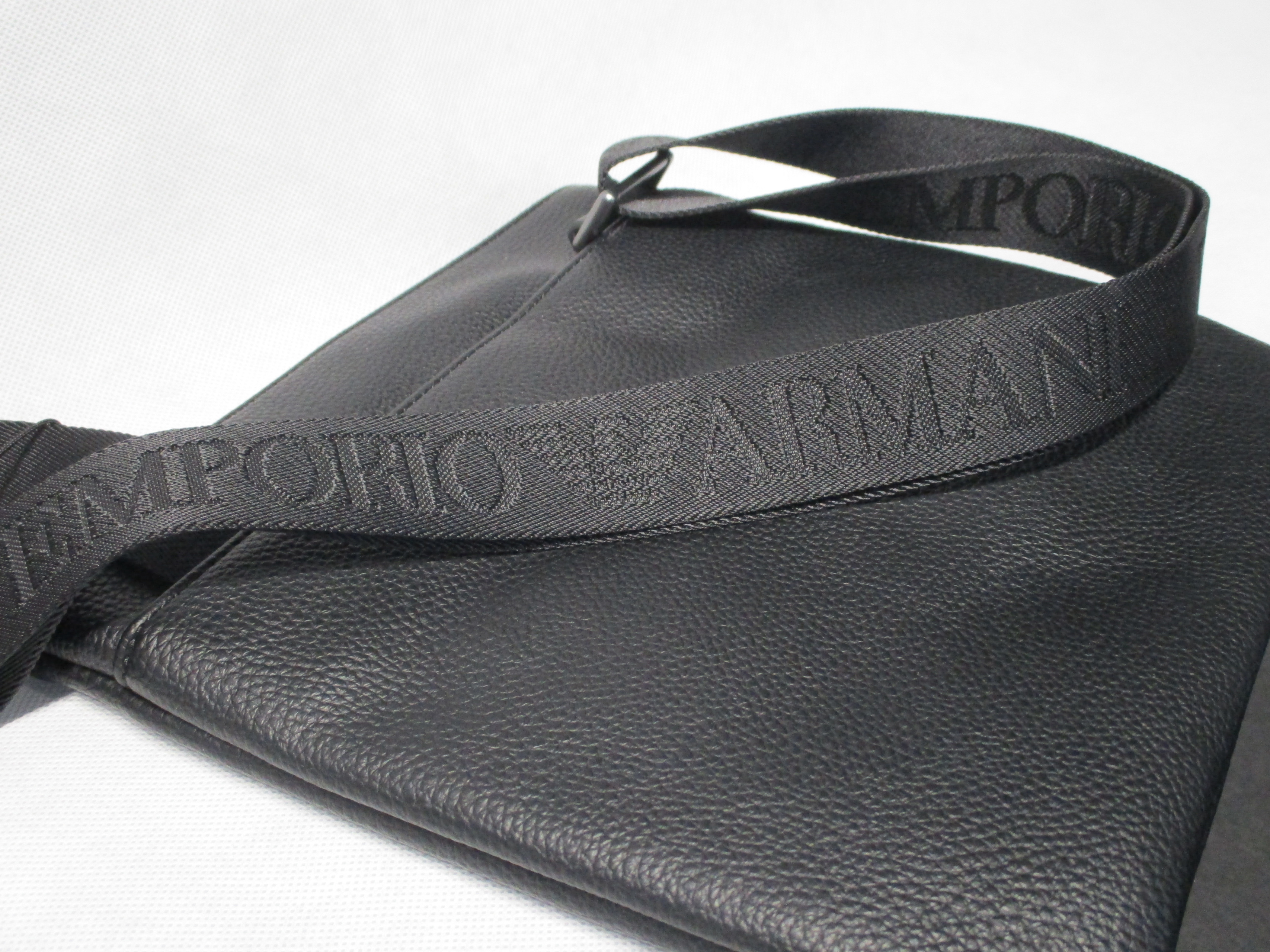 grey armani man bag