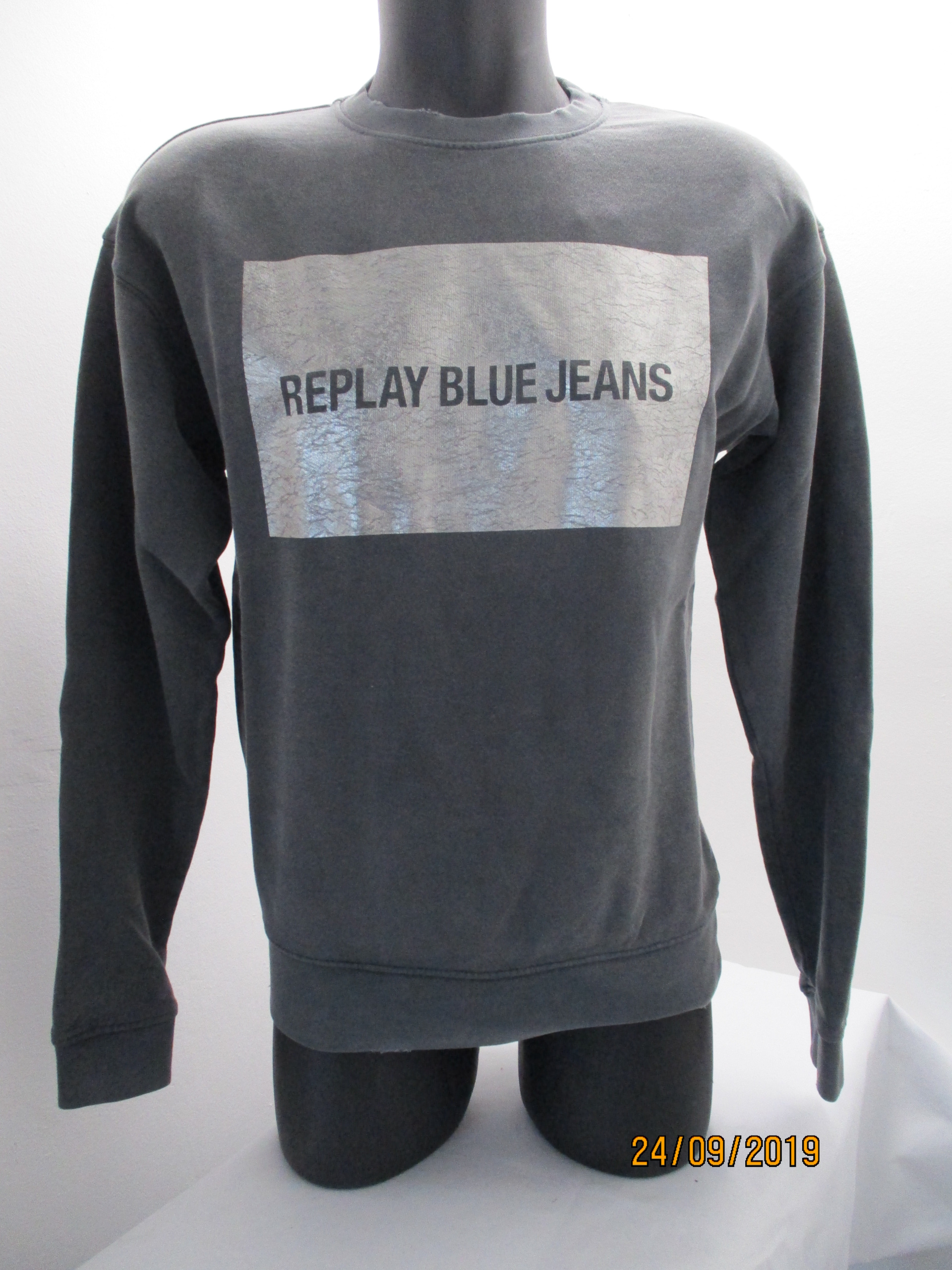 replay blue jeans sweatshirt