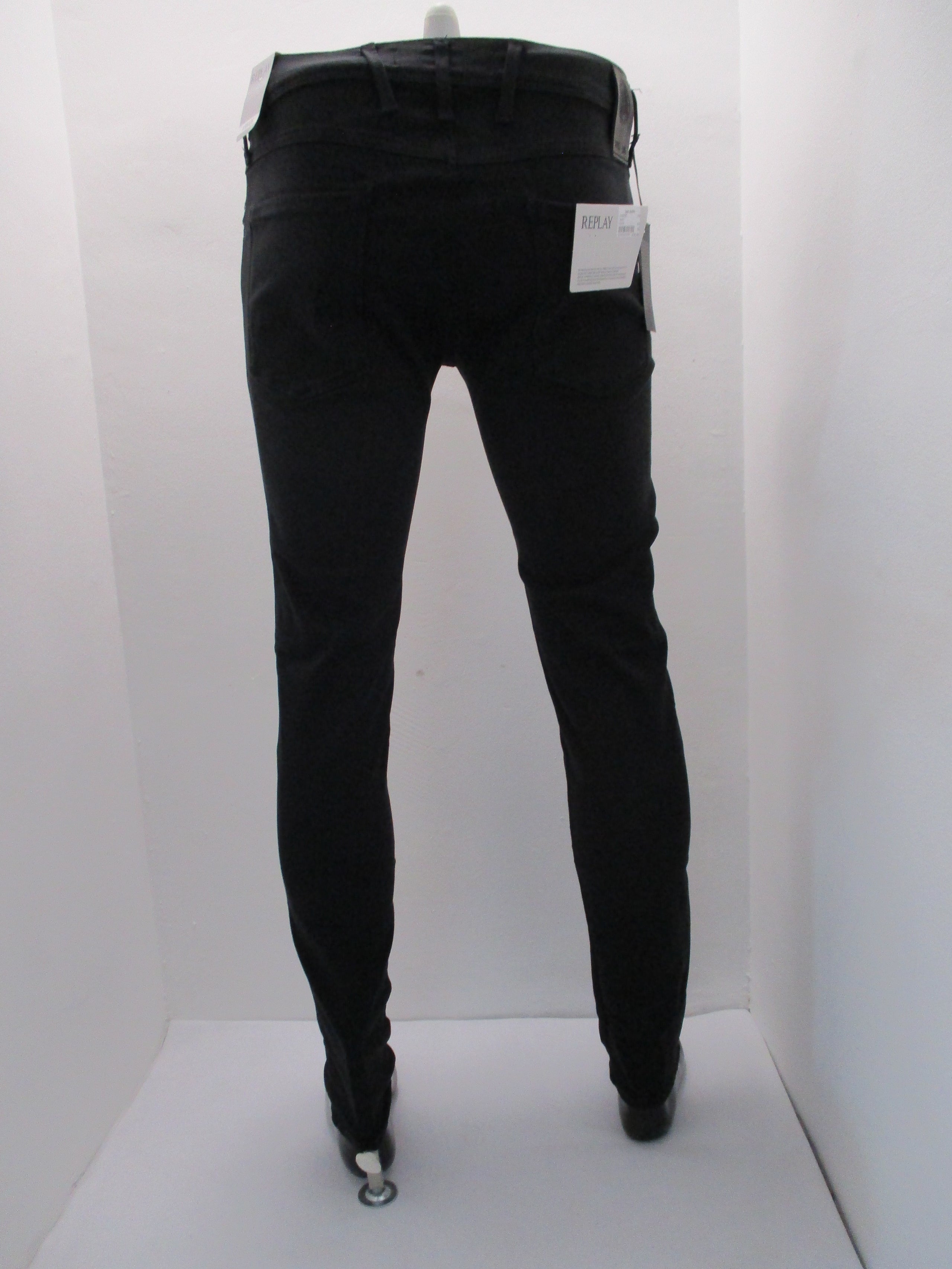 REPLAY Hyperflex Anbass Black Jeans